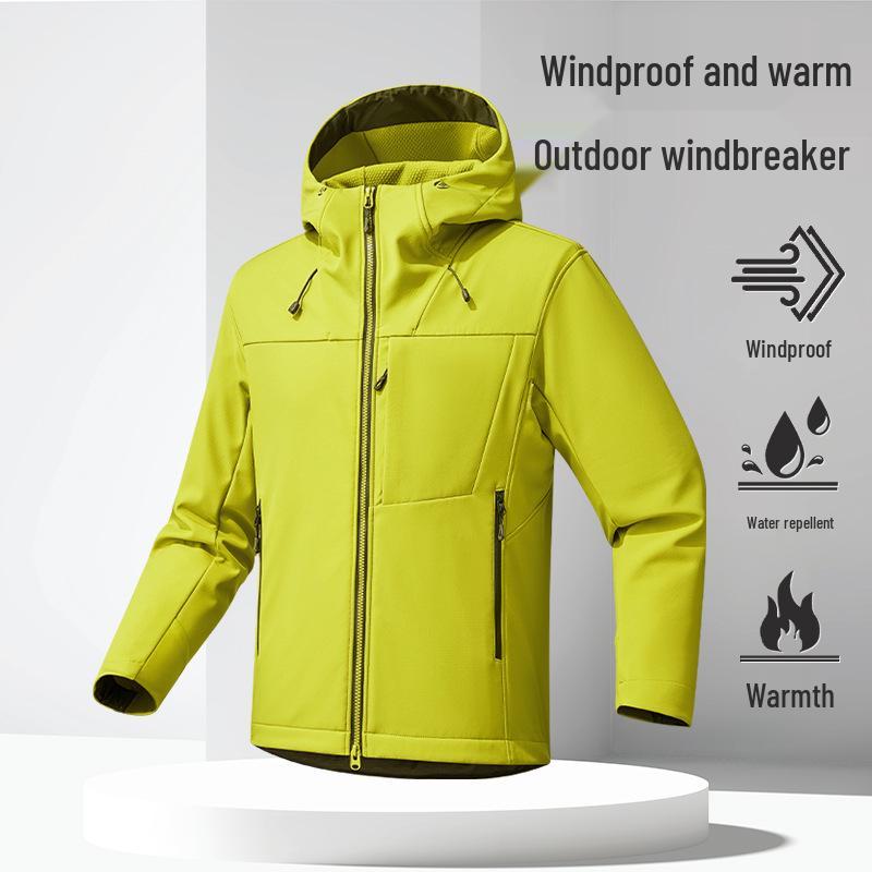 Wodoodporna Miękka Kurtka Softshell dla Par - Ciepła Odzież Sportowa na Zewnątrz do Wędkarstwa, Kolarstwa, Alpinizmu
