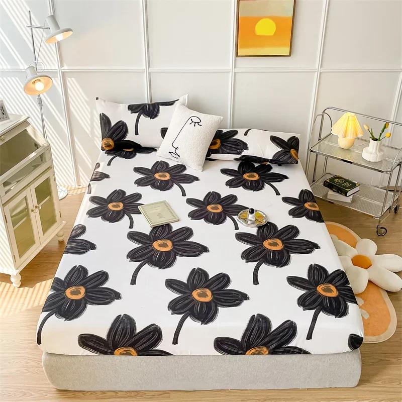 Spannbettlaken-Set mit Cartoon-Katzen, Queen-Size-Größe, süßes Kätzchen-Bettwäsche-Set, Kawaii-Katzen-Bett-Sets, Schlafzimmer-Dekoration für Kinder, Teenager und Erwachsene