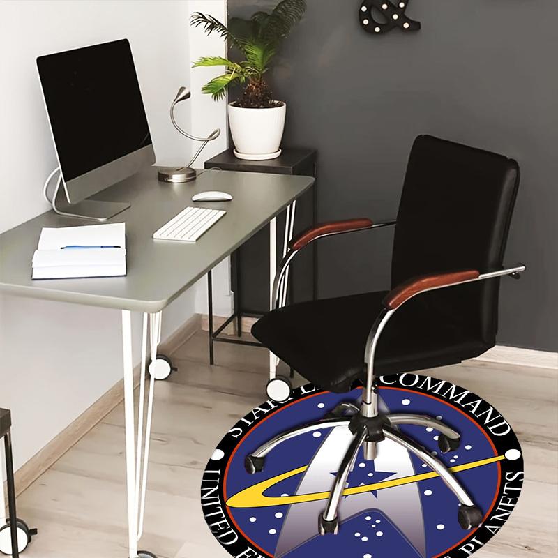 

1pc Starfleet Command Emblem Round carpet, Made of Polyester,Perfect for Decorating Office Chairs, Living Rooms, A Vibrant Decorative Rug 80cm