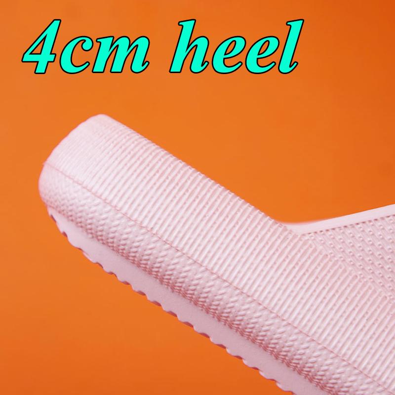 Women's Thick Platform Cloud Slides Pillow Slippers Fashion Buckle Soft Sole Non-Slip Flip Flops Summer Beach Sandals