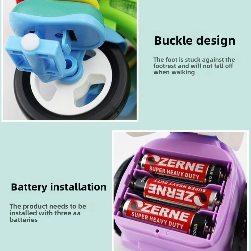 Triciclo Elettrico Giocattolo con Funzione Musicale, Moto Colorata Luminosa per Regalo ai Bambini