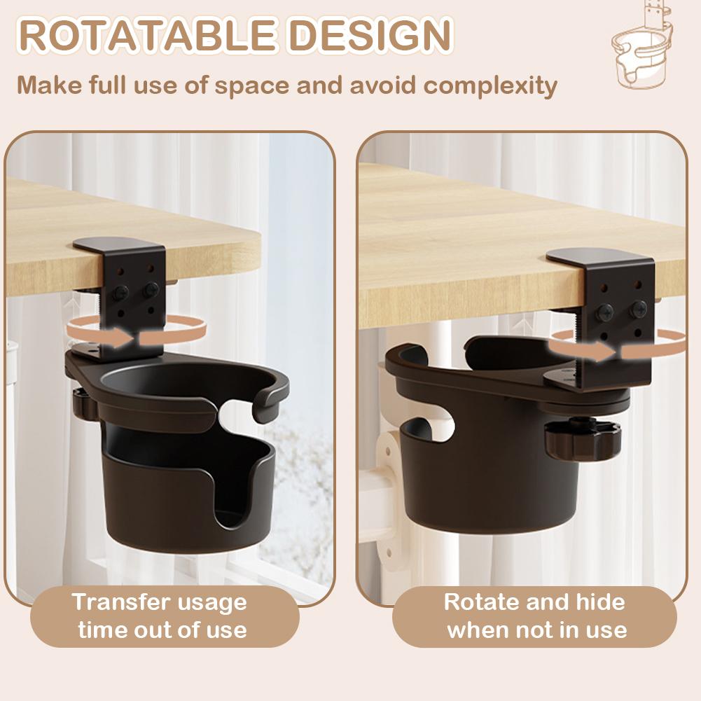 Rotating Desk Cup Holder Coffee Mug Holder 3 Adjustable Height Drinking Bottle Holder Water Bottle Stand for Tea Coffee Drinks
