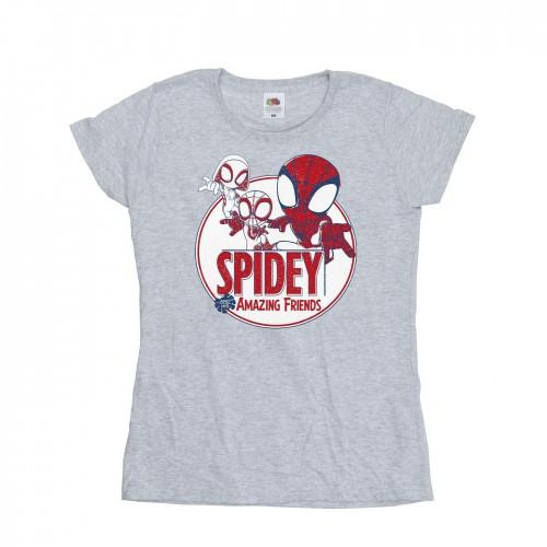 

Marvel Womens/Ladies Spidey And His Amazing Friends Circle Cotton T-Shirt XXL білий
