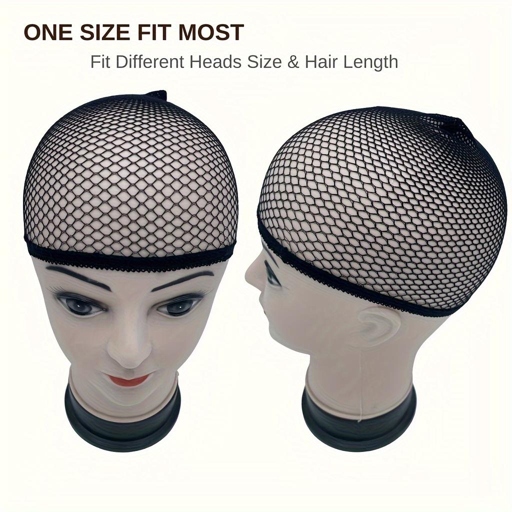 4Pcs Elastic Mesh Wig Caps for Adults, Unisex High-Strength Durable Closed Wig Net