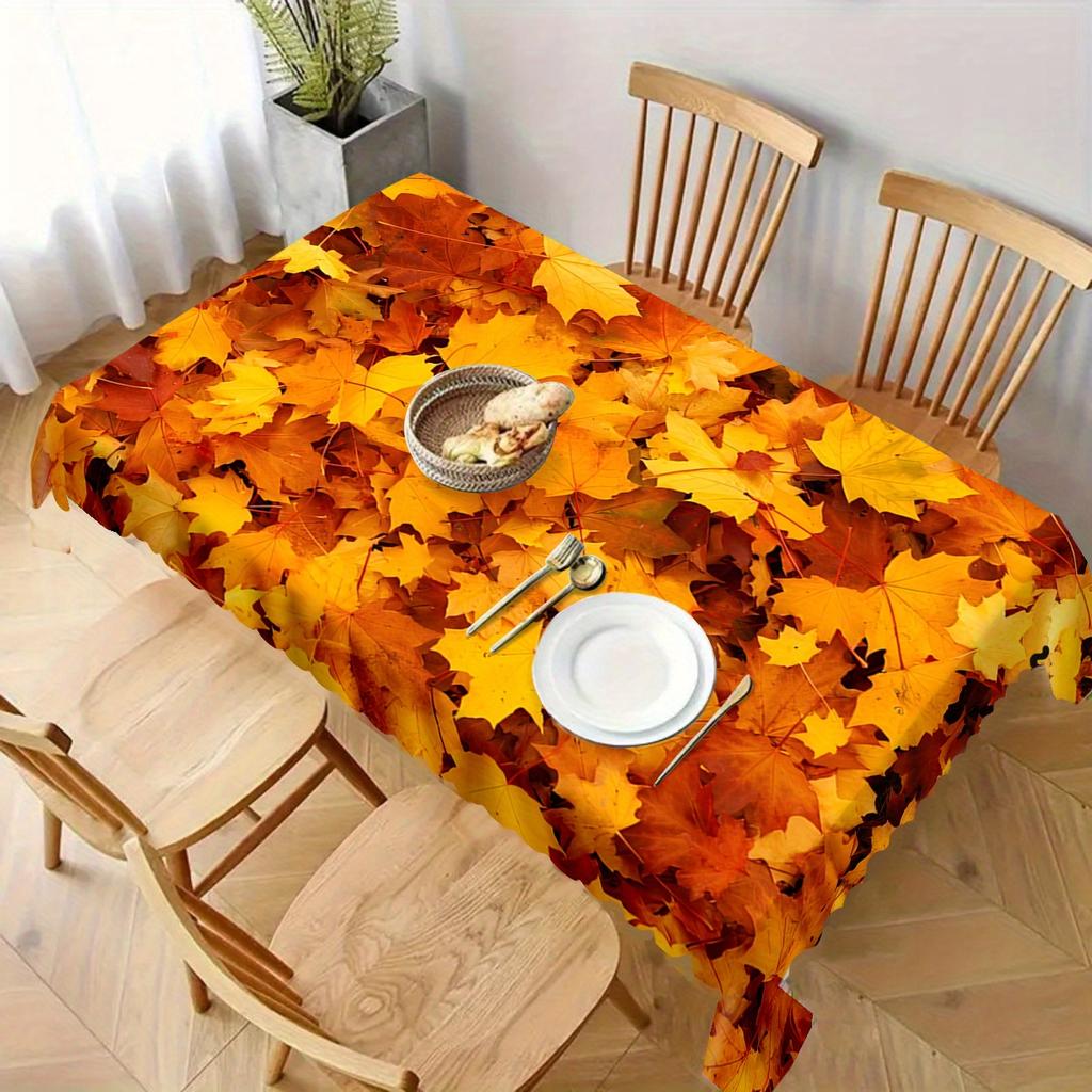 Autumn Fall Harvest Rectangle Table Cloth for Table Decor Kitchen Dining Waterproof Reusable Tablecloth for Tables Wedding Party