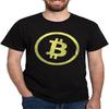 CafePress Bitcoin Yellow T Shirt Men's 100% Cotton, Classic Graphic Dark T-Shirt