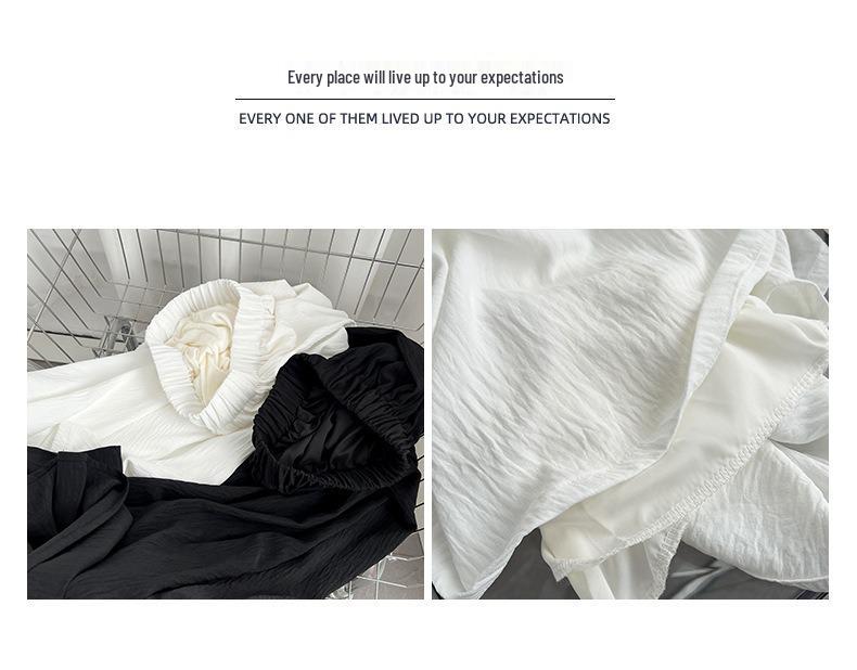 Pleated A-Line Cotton Linen High Waist Wide Leg Culottes Skirt Pants