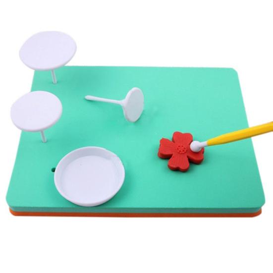 Pěnová podložka na fondánové dorty, podložka na zdobení, nástroj na Sugarcraft, model květin, 5-otvorová podložka