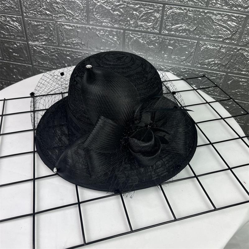European and American lace mesh sun hat female summer foldable bucket hat travel breathable sun hat top hat