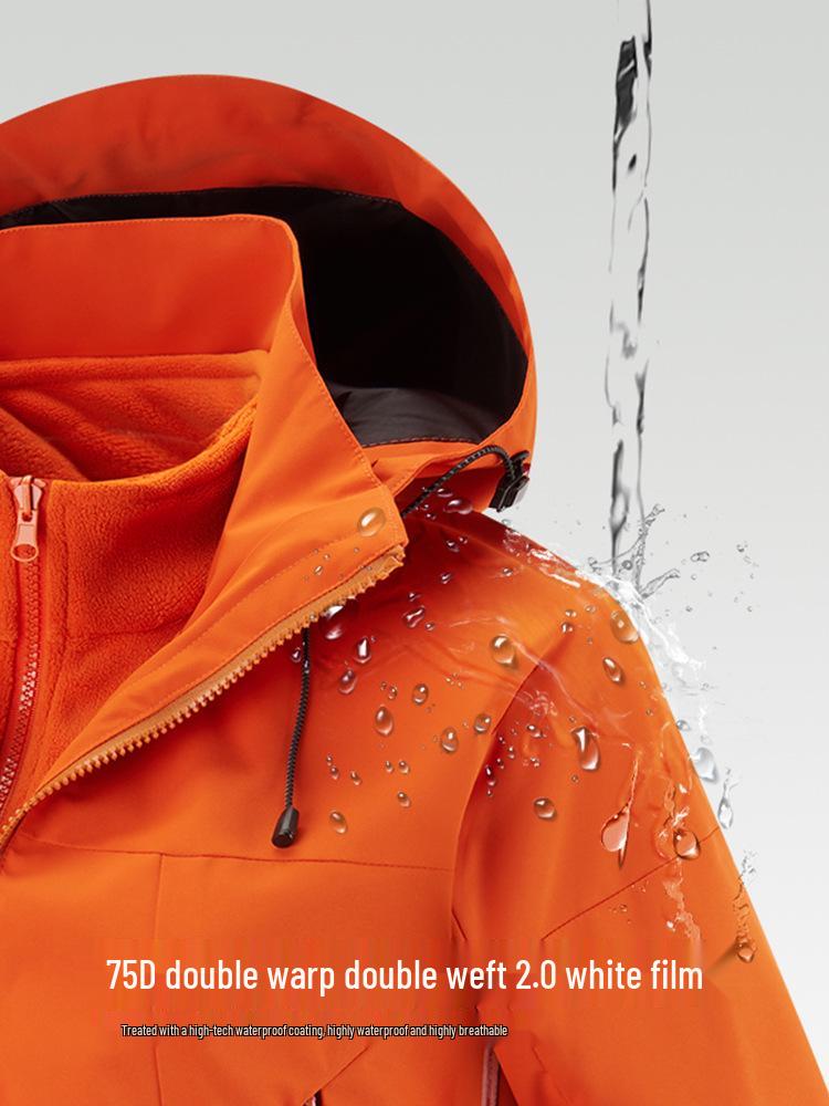 Women's 3-in-1 Windproof Waterproof Fully Sealed Logo Workwear Jacket