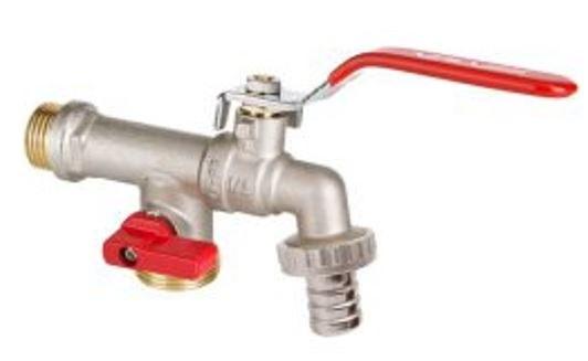 DN15 Oligo Duo Draw-off Ball Valve with a Steel Lever and a Gland