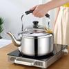 304 Stainless steel whistle kettle, Non-magnetic thickened boiling water kettle, Induction cooker gas universal tea kettle, 5L