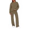 Women's Crewneck Sweatshirt and Jogger Pants Set for Fall Winter Casual Wear