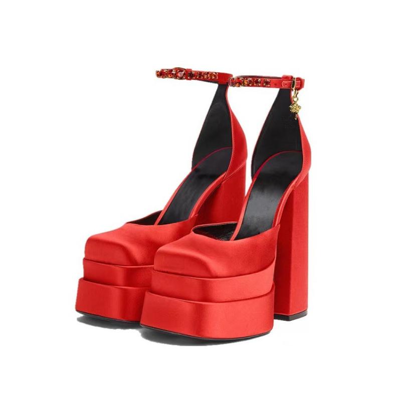 Fashion New Fashion Women Pumps Retro Mary Janes Chunky Heels Sandals Spring Platform Dress Party Wedding Basic Shoes Woman Big Size