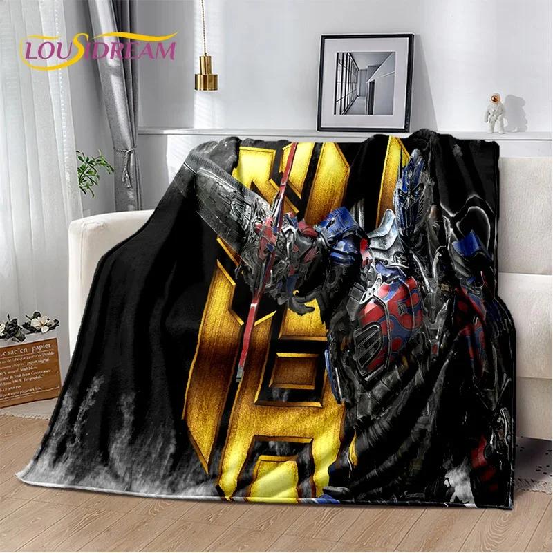 Cartoon T-Transformers Autobots Soft Flannel Blanket for Beds Bedroom Sofa Picnic,Throw Blanket for Cover Outdoor Leisure Gift