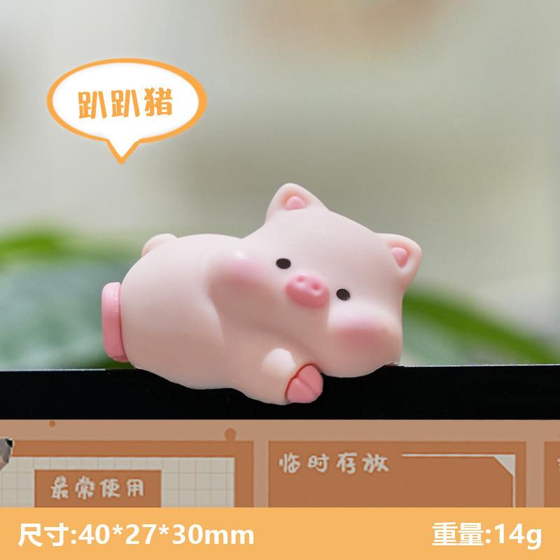 Creative Cartoon Party Park Cute Mini Car Widget Office Desktop Decoration Cute Little Pink Pig Cat Desktop Figurines Miniatures