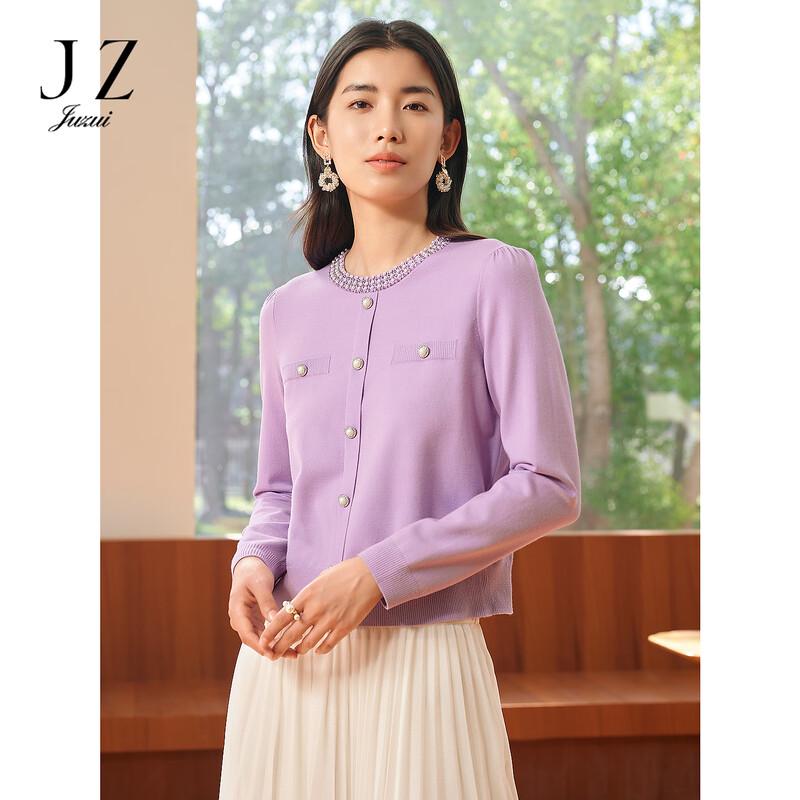 JUZUI Elegant Beaded Pullover Knit Sweater