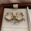 Light Luxury High-End Circle Earrings, Ear Buckles, Cold Wind Temperament Plain Circle Niche Design High-End Versatile Ear Jewelry
