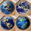 Fashion Earth Print Round Rug Non-Slip Wear-resistant Circle Carpet for Living Room Bedroom Soft Floor Mat Home Decor Beautiful