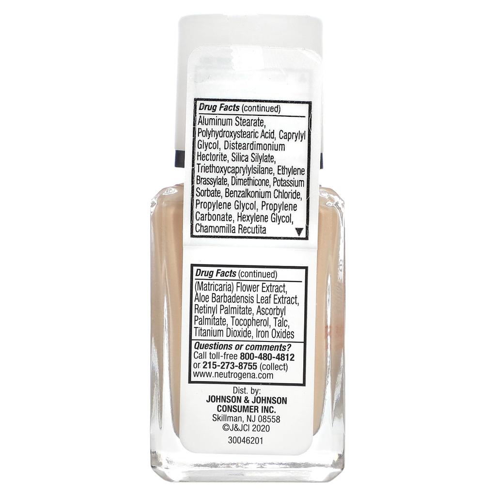 Neutrogena Hautklärendes, ölfreies Make-up, Natural Ivy 20, 1 fl oz (30 ml)