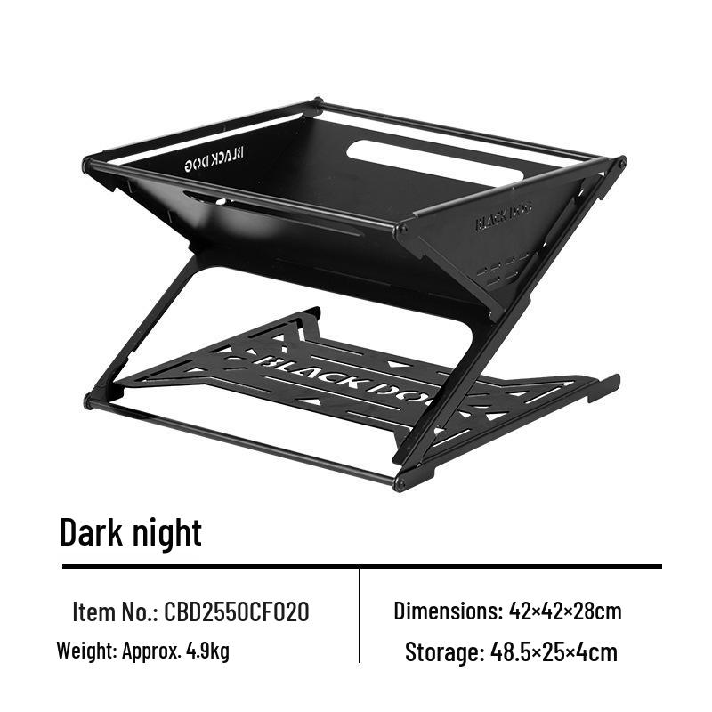 

Blackdog Outdoor Twilight Folding Fire Pit - Portable Charcoal/Wood Stove for Camping & Picnics