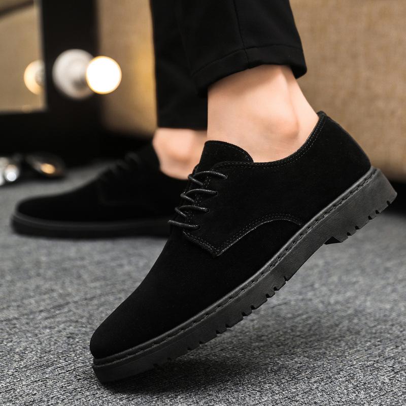 2025New Men's Shoes Fashion Suede Leather Casual Shoe British Style Business Dress Shoes Lace Up Oxford Oes Party Shoes for Men
