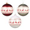 Set de 3 boules Rennes de noel