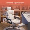 Ergonomic Gaming and Office Chair with Back Support - Ideal for Long Sitting and Live Streaming