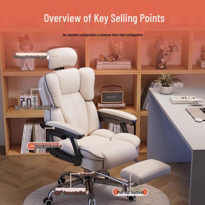 Ergonomic Gaming and Office Chair with Back Support - Ideal for Long Sitting and Live Streaming