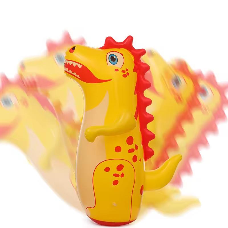 Fun Inflatable Dinosaur Tumbler Boxing Toy Standing Punching Bag Children Games interaction inflatable model Boy's Birthday Gift