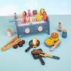 Simulation Wooden Barbecue Rack Cooking Family Interactive Children Set Toy