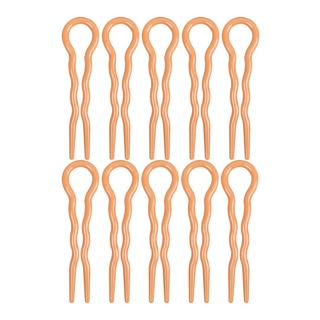 10Pcs Salon Hair Clip Waved U Shaped Plastic 3.3''Hair Sticks Barrettes Styling Hairstyle Tool Hair Accessories For Women Girls