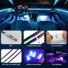 140/55.1inch Universal Car RGB Atmosphere Lamp LED Ambient Lights USB APP Remote Neon Light Strip Vehicle Decoration