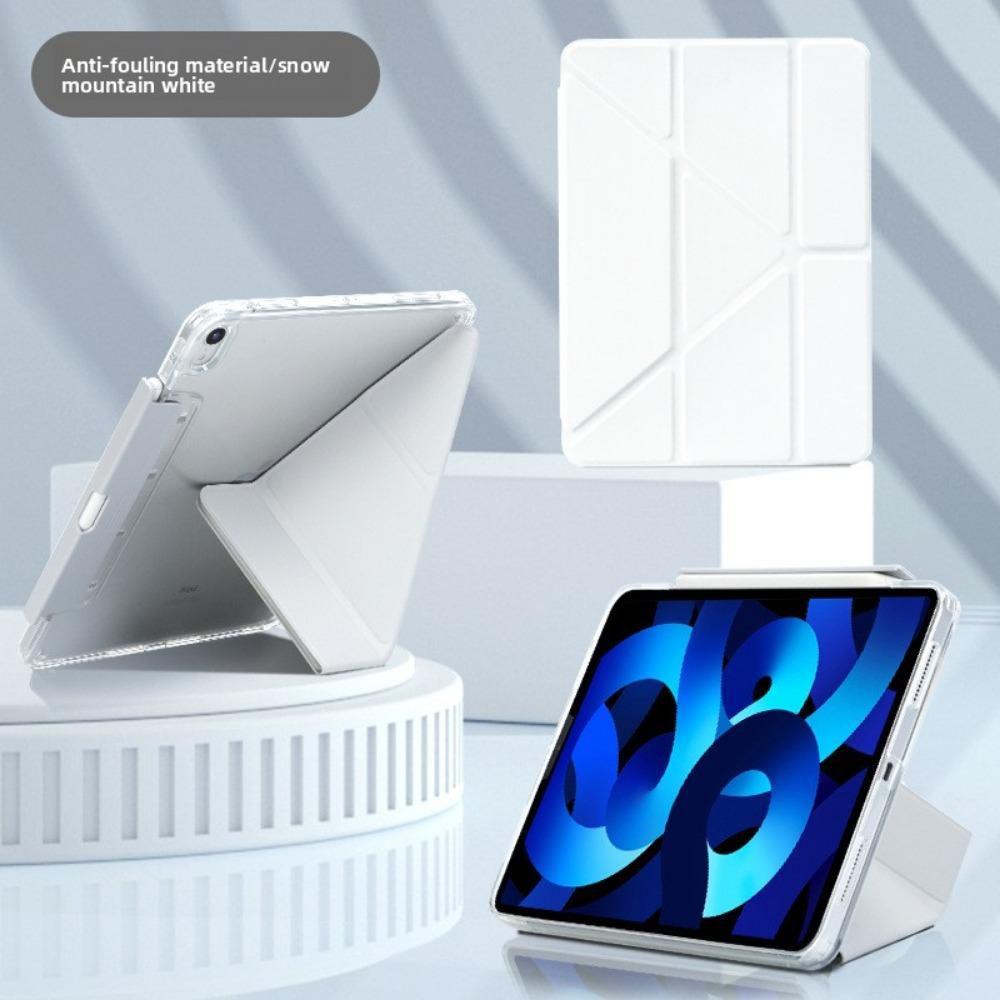 For iPad Air Protective Case with Drawer 4567 Versatile 3+Y Fold for Pro 11 Transparent 13 10 10.2 Inch