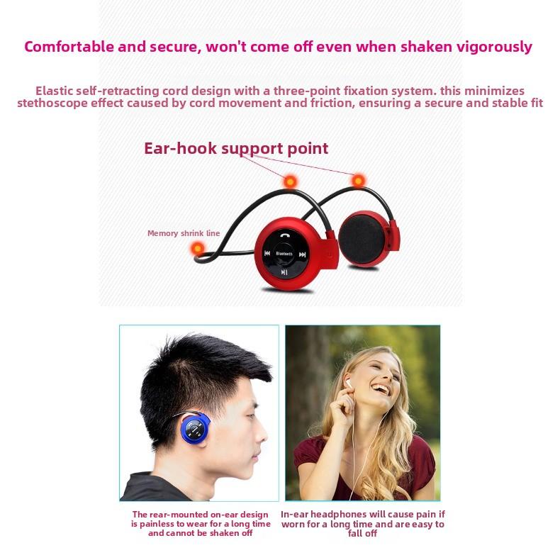 Admisitr Mini 503 Drahtlose SIM-Karten FM Over-Ear Bluetooth-Kopfhörer für Sport und Laufen, Over-Ear Bluetooth-Headsets