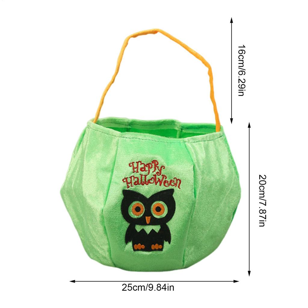 Halloween Basket Halloween Candy Basket With Handle Large Organizer Embroidered Holder Decor For Fall Home Party Easter Bathroom