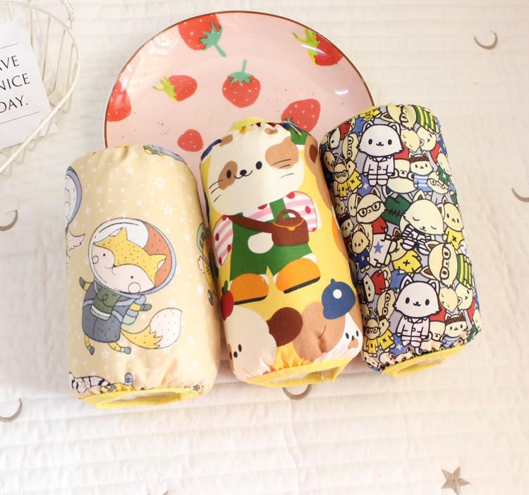 3 Pairs Baby Cotton Arm Sleeves - Stain-Resistant & Waterproof Cartoon Design for Autumn/Winter