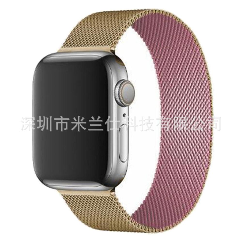 Milanese Loop Band for Apple Watch S11 Ultra2 SE 10 9 8 7 6 5, Metal Magnetic Clasp Replacement Strap, Silver 42/44/45/46/49mm