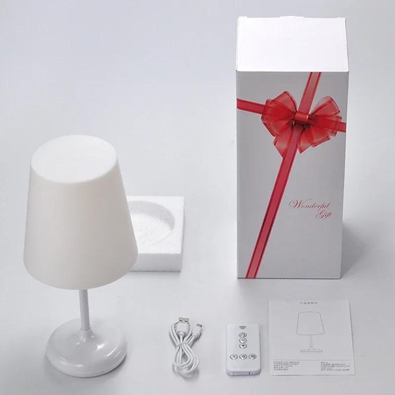 High Quality Romantic LED Mini Table Lampara De Mesa Top Wireless Dining Touch Eco-Friendly High End Portable Restaurant
