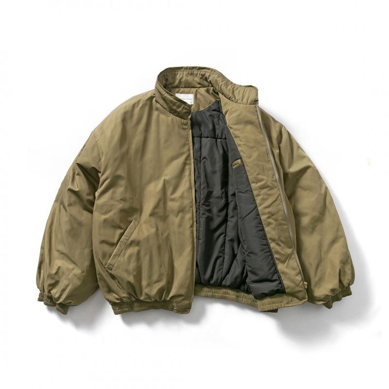 

Men s Winter Retro Stand Collar Cotton Baseball Jacket Coat - Casual, Warm, and Trendy XL армія зелений колір