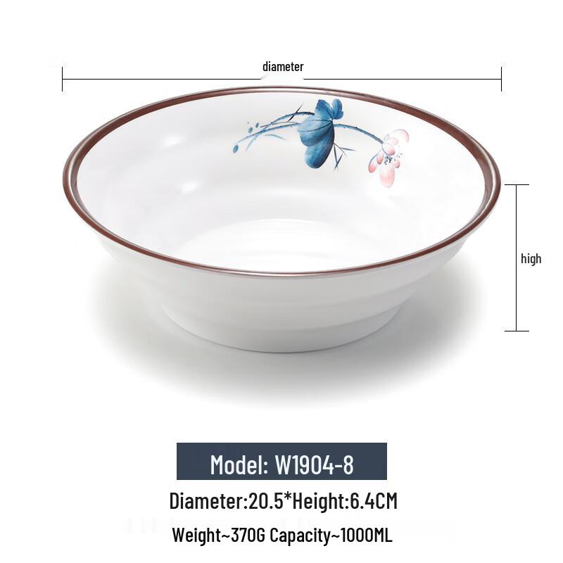 Commercial Chinese Melamine Noodle & Soup Bowl