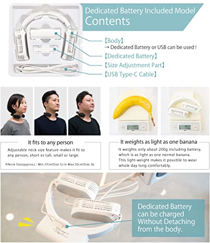 THANKO Neck Cooler Evo with Battery (TK-NEMB3) (White) [Special Price to Celebrate 1.1 Million Units Shipped in Series]