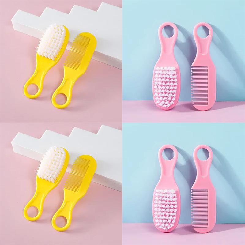 1/2/4Set Baby Hairbrush Comb Portable Newborn Infant Toddlers Soft Hair Brush Head Massager Comb Set Baby Kid Hair Care Supplies