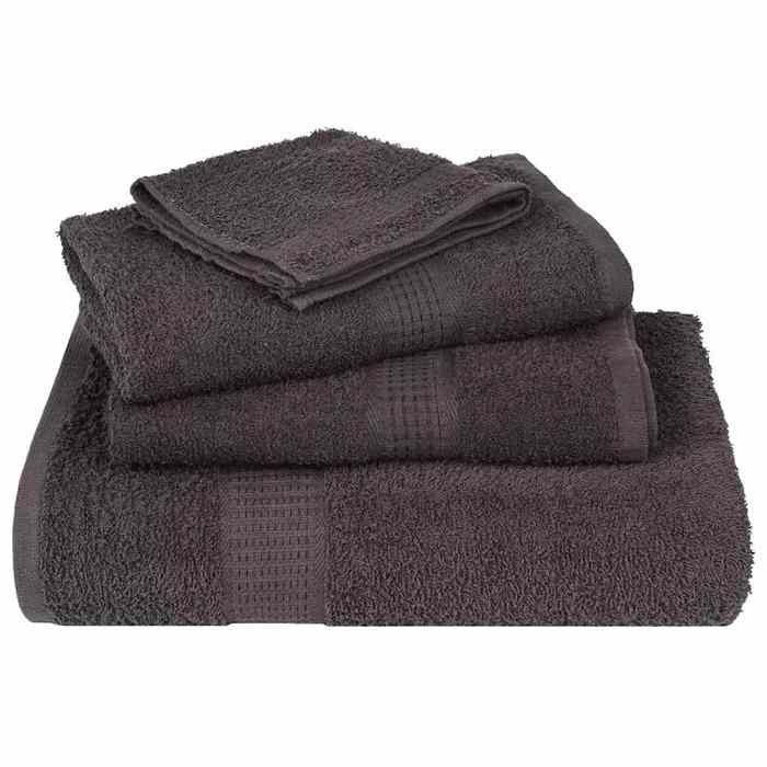 VidaXL Serviettes 25 pcs anthracite 100x200 cm 360 g/m² 100% coton, serviette de plage, serviette d'invité, grande serviette 136700