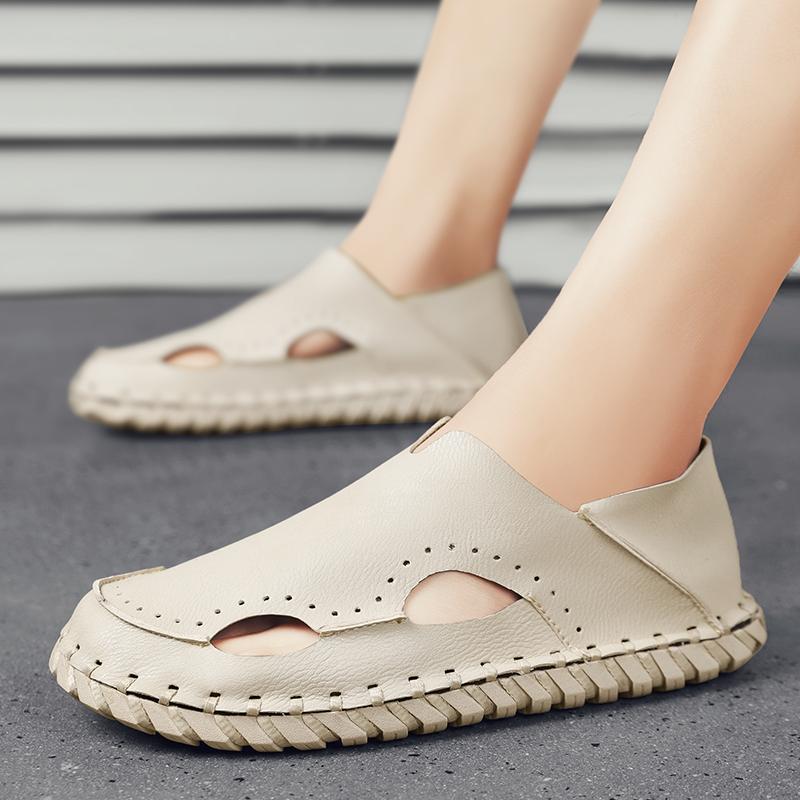 Fashion CYYTL Mens Sandals Summer Casual Fisherman Male Slippers Fashion Leather Outdoor Platform Ankle Beach Shoes Luxury Sport Walking