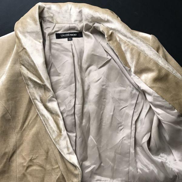 Made in Japan LAUTREAMONT Velour Jacket Women’s S Beige(USED)