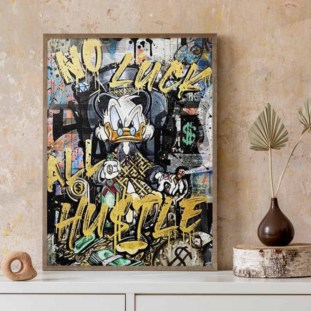 5D DIY Diamond Art Painting Kits for Adults, Fierce Donald Duck Full Round Crystal Diamond Kits for Beginner for Home Wall Decorate