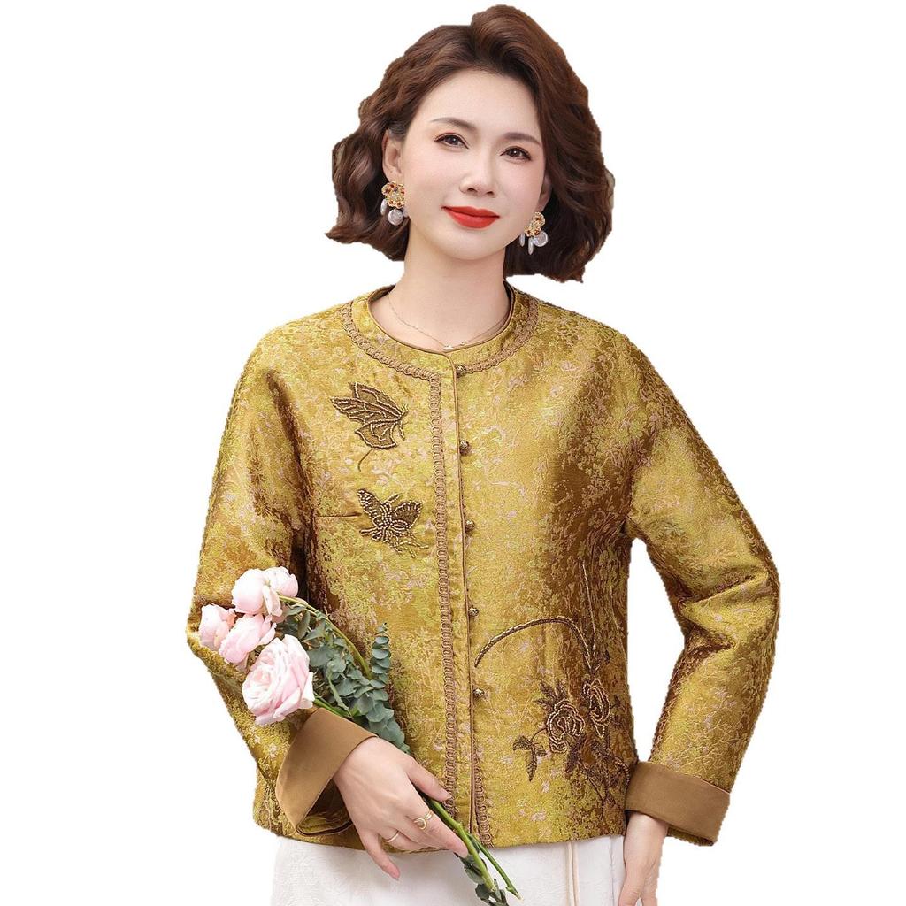 Elegante bestickte Frühlingsjacke für Mütter - 2026 Kurzer Stil für Frauen mittleren und höheren Alters