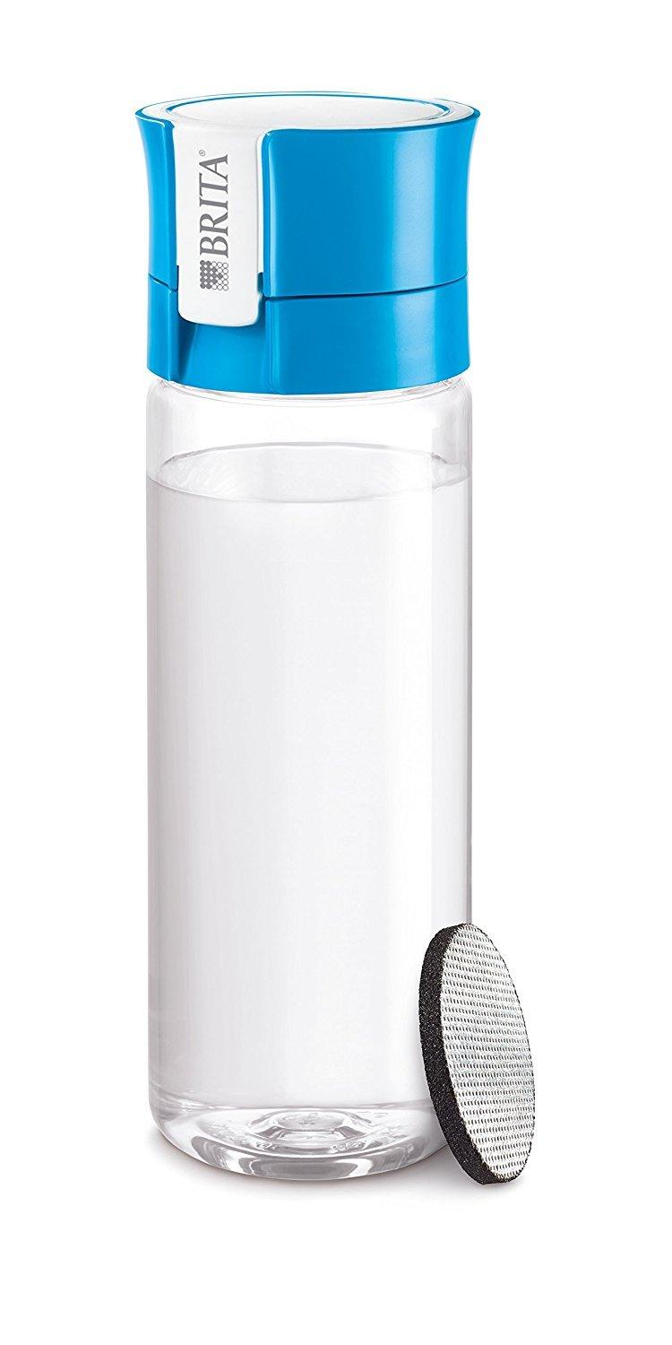 Brita Water Bottle, Direct Drink, 600ml, Portable Water Filter Bottle with 1 Cartridge, Fill & Go, Blue [Official Japanese Product]