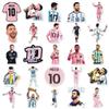 50 Pegatinas de Estrella de Fútbol Messi - Impermeables para Bicicletas, Cuadernos y Decoración de Gota de Resina.
